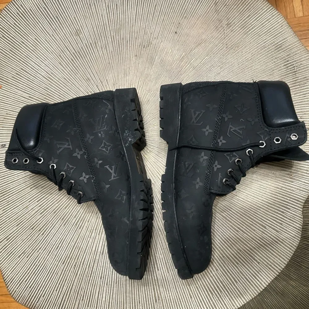 LV x Timberland Black Boots